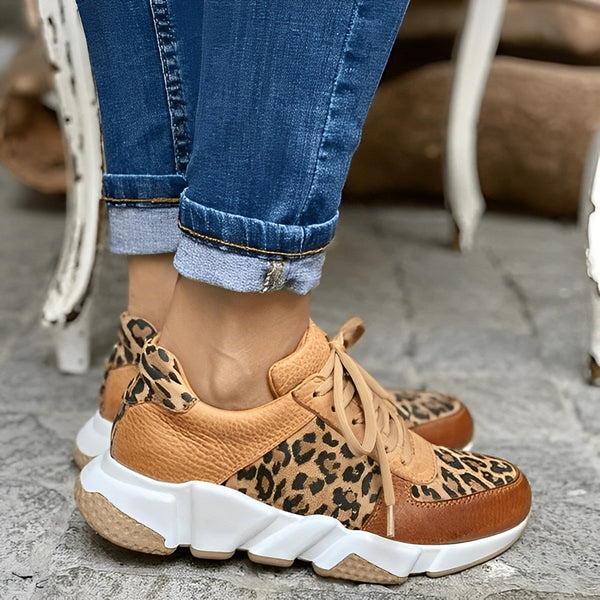 Detour - Klobige Leoparden-Turnschuhe