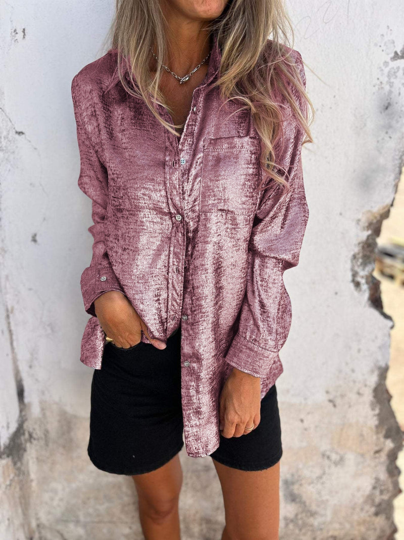 Bethany Metallische Bluse