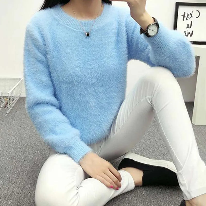 CollegeSweet - Mohair Soft Flushy Pullover