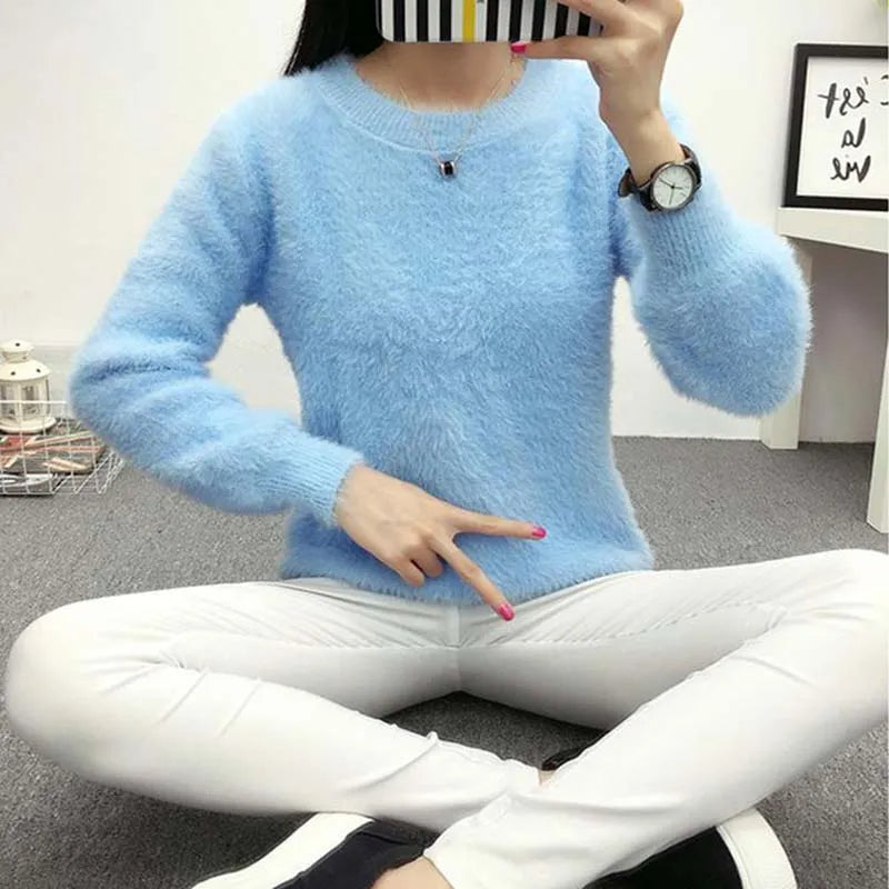 CollegeSweet - Mohair Soft Flushy Pullover