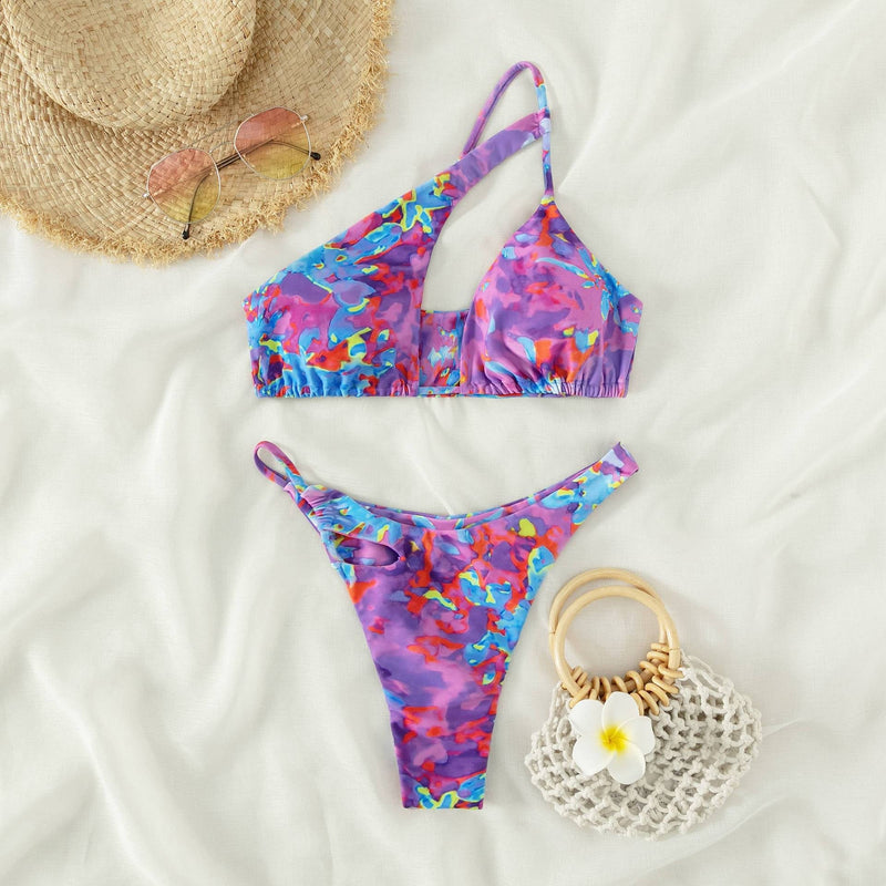 SunSoaked - Bikini-Set mit Dreiecksteilung