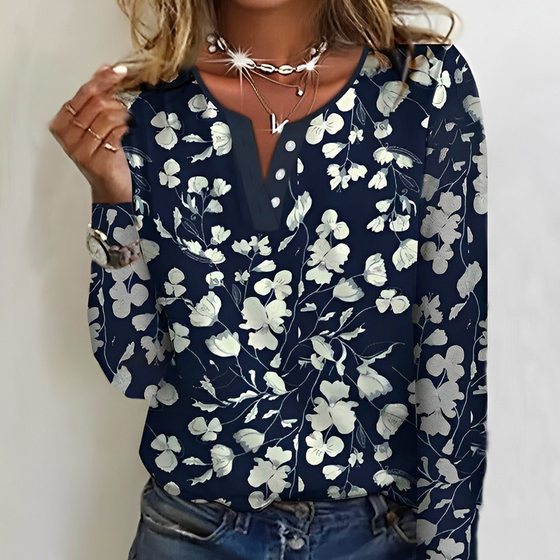 Jade Lässig Floral bedruckt Bluse