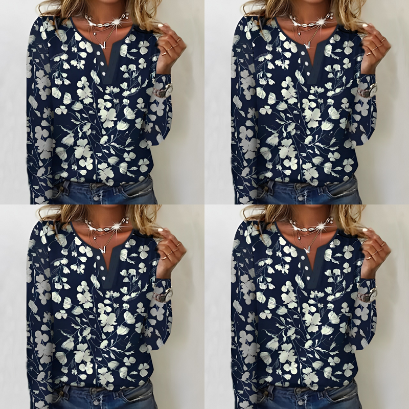 Jade Lässig Floral bedruckt Bluse