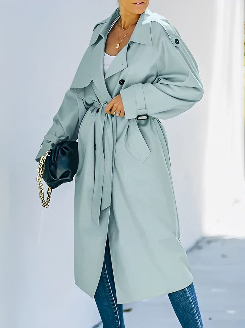 Thilda - Revers Langer Trenchcoat