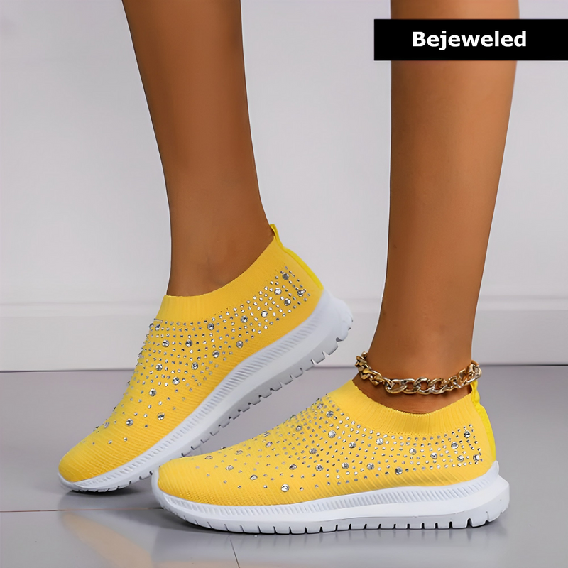 Bejeweled Kristallverkrustete Turnschuhe